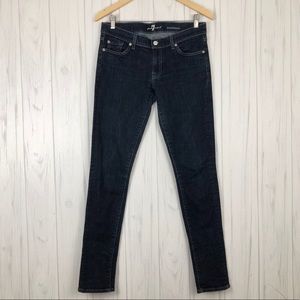 7FAM Dark Wash Roxanne Ankle Skinny Jeans 30